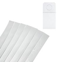 2000 Hang tab Adesivo Flex 250G + 100 Fitas Clip Strip Branca Gancho Expositor PDV