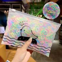 2000 Peças Xuxinha Liguinha Elástico Cabelo Feminino Bolsa Cor:Preto