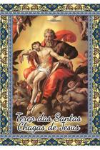 2000 Santinho Terço Santas Chagas de Jesus (oração no verso) - 7x10 cm