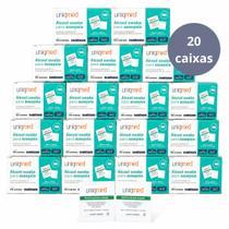 2000 und - Álcool Swab 70% Saches Lenço Umedecido Uniqmed (20 caixas Com 100 Unidades Cada