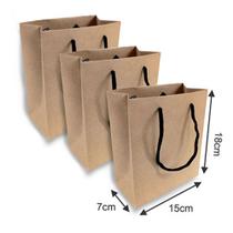 2000uni - Sacolas kraft lisa - 80gr - 15 x 18 x 7cm