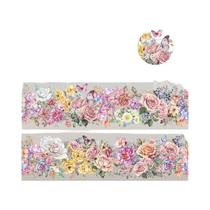 200cm/rolo pet fita flores quatro estações série planta paisagismo manual diy material loop adesivo