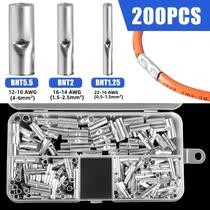 200PCS Conectores De Fio De Terminal Crimpado De Cobre Sem Isolamento 05-6mm2 22-10AWG