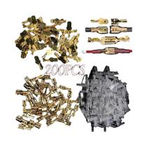 200PCS Terminais De Espada Macho E Fêmea 2.8 4.8 6.3mm Com Mangas Isolantes Transparentes Conectores