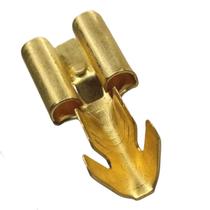 200x Terminais Encaixe Femea Resistente Com Trava 6,3mm Terminal em latao Reforçado