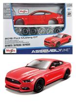 2015 Ford Mustang GT Vermelho - Kit em Metal p/ Montar - Assembly Line - 1/24 - Maisto