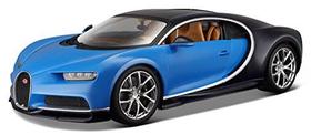 2016 Bugatti Chiron Blue 1/18 Diecast Modelo de Carro