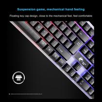2020 t350 arco-íris backlight usb teclado ergonômico para jogos para laptop pc