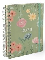 2023 agenda floral w ana luiza jardim horizontal teca diária m - 15,5 x 21,00