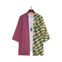 2025 Demon Slayer Verão Novo Cardigan Estampado 3D e Kimono Cross Border Top de Venda Quente