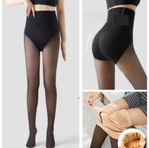 2025-Meia-Calça Translusida termica Forrada Feminina Quente super Elástica De Lã Com pe sexy(M25-93) - princesa