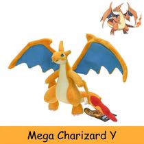 20cm Evolution Mega Charizard Y Brinquedo De Pelúcia Macio Bolso Monstro Dragão Animal De Pelúcia