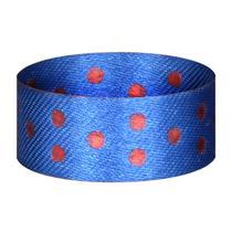 20m Fita Camada Dupla Cetim Poá Metalizado 1cm larg x 20m
