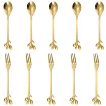 20PCS Colher De Sobremesa E Garfo Conjunto De Bolo Café Fruta Aço Inoxidável-Prata 20PCS Colher De Sobremesa E Garfo Conjunto De Bolo Café Fruta Aço Inoxidável-Prata