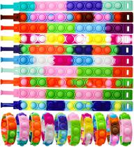 20PCS Pop Fidget Toy Fidget Bracelet, brinquedos sensoriais de bolha push poping vestíveis, pulseira de silicone multicolorida para alívio de estresse para crianças e adultos TDAH ADD Autismo 20PCS Pop Fidget Toy Fidget Bracelet, brinquedos sensoriais de bolha push poping vestíveis, pulseira de silicone multicolorida para alívio de estresse para crianças e adultos TDAH ADD Autismo