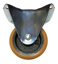 (20pçs) Rodizio Alumínio C/ Pu 3pol. Base Fixo 150kg Roda