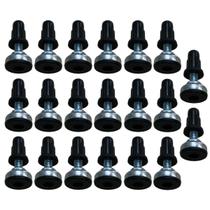 (20pçs) Sapata, Pé Nivelador C/ Bucha 10mm Rosca 1/4 X 25mm (20pçs) Sapata, Pé Nivelador C/ Bucha 10mm Rosca 1/4 X 25mm