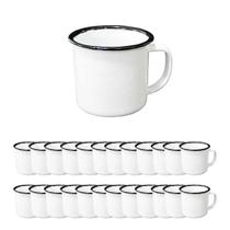 20un caneca esmaltada roça branca rústico 300ml 20un caneca esmaltada roça branca rústico 300ml