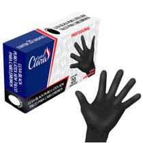 20UN luva cabelereiro P preta em latex sem talco santa clara