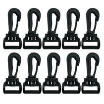 20un Mosquetão 20mm Preto Plástico Fecho Gancho Alça Bolsas