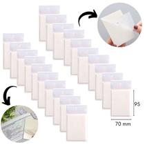 20un. Notas Adesivas Retangulares Transparentes Para Estudantes Bloco Post It - 7 x 9,5cm - 1000 Folhas