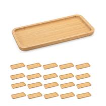 20un PETISQUEIRA RETANGULAR BAMBU 37CM BANDEJA FRIOS BORDAS