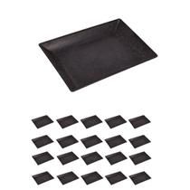 20un Petisqueira travessa Retangular 24cm Preto