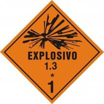 20un Rótulo De Carga Perigosa Explosivo 1.3 10x10 - Afonso Sinalizações