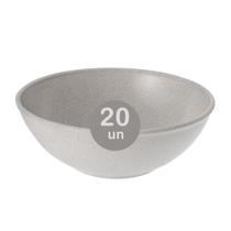 20un Tigela bowl 700ml salada petiscos Cinza Petra 17cm - Evo