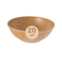 20un Tigela bowl 700ml salada petiscos Marrom Claro