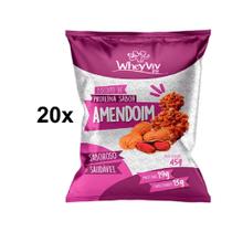 20x Biscoito Fit De Amendoim (sem Açúcar) - Wheyviv - 45g
