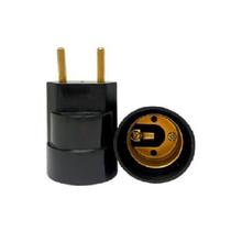 20x Bocal com Pino Soquete com Pino Macho Preto E27 FERTAK 8228