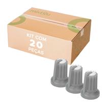 20x Botão Knob Chave para Potenciômetro Kh77 - Branco 20x Botão Knob Chave para Potenciômetro Kh77 - Branco