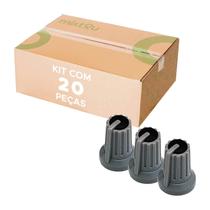 20x Botão Knob Chave para Potenciômetro Kh77 - Preto