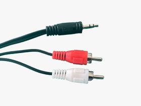 20x Cabo P2 Stereo Macho + 2rca Macho Emborrachado 1,8mts