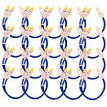 20x Cabos Y Prime Metal 5mm 2 Machos 1 Femea Azul RCA