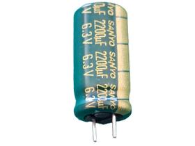 20x Capacitor Eletrolitico 2200uf/6,3v 105 10x20mm Sanyo