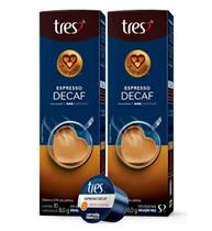 20x Cápsulas de Café Espresso Descafeinado 3 Três Corações DECAF intensidade 4 20x Cápsulas de Café Espresso Descafeinado 3 Três Corações DECAF intensidade 4