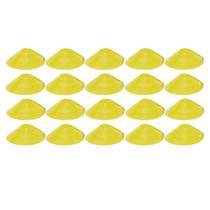 20x Chapéu Chines Cone 19cm Mini Treino Esporte Funcional AMARELO