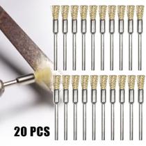 20x Escova Rotativa Tipo Pincel De Latão Para Micro Retifica