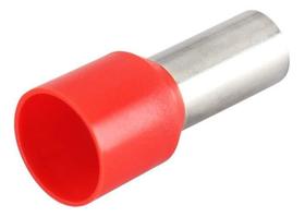 20X Kit Terminal Tubular Ilhós 35Mm Vermelho Pré Isolado