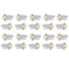 20X Lâmpada Automotiva T10 Cabeça Reta 5Led 12V Super Branca 20X Lâmpada Automotiva T10 Cabeça Reta 5Led 12V Super Branca