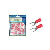 20X Terminal Forquilha 5 Pré-isolado Vermelho 0,5 Até 1,5mm² 20X Terminal Forquilha 5 Pré-isolado Vermelho 0,5 Até 1,5mm²