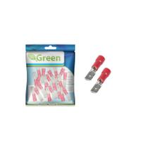 20X Terminal Macho 4,75 Pré-isolado Vermelho 0,50 Até 1,50mm 20X Terminal Macho 4,75 Pré-isolado Vermelho 0,50 Até 1,50mm