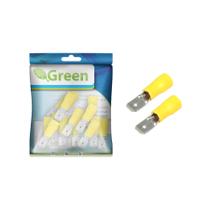 20X Terminal Macho 6,3 Pré-isolado Amarelo 4,00 Até 6,00mm² 20X Terminal Macho 6,3 Pré-isolado Amarelo 4,00 Até 6,00mm²