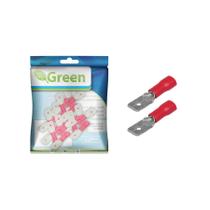 20X Terminal Macho 6,30 Pré-isolado Vermelho 0,50 Até 1,50mm 20X Terminal Macho 6,30 Pré-isolado Vermelho 0,50 Até 1,50mm