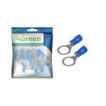 20X Terminal Olhal 8 Pré-isolado Azul 1,50 Até 2,50mm² 20X Terminal Olhal 8 Pré-isolado Azul 1,50 Até 2,50mm²
