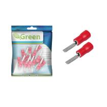 20X Terminal Pino Chato Pré-isolado Vermelho 0,5 Até 1,5mm² 20X Terminal Pino Chato Pré-isolado Vermelho 0,5 Até 1,5mm²