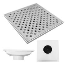 20x20 Ralo Grelha Bolinha Para Piscina C/ Coletor Br E Tela