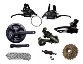 21 Vel Kit Pedivela Câmbios Shimano Passador Rapid Fire Gta